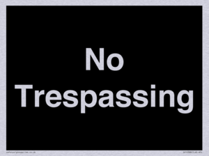 No Trespassing